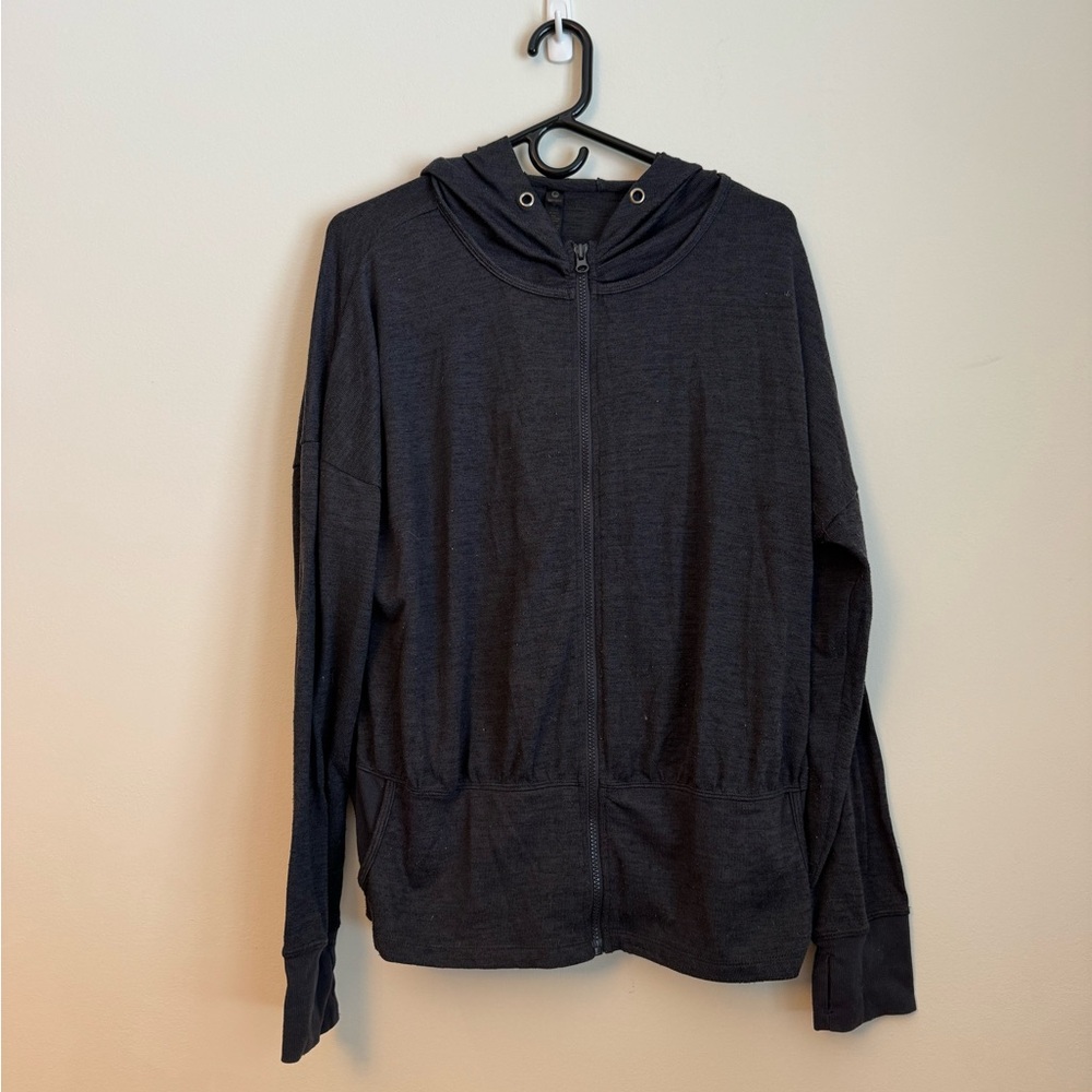 Dark Grey Full-Zip Hoodie